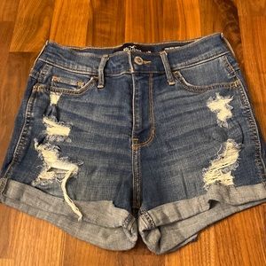 Hollister distressed jean shorts